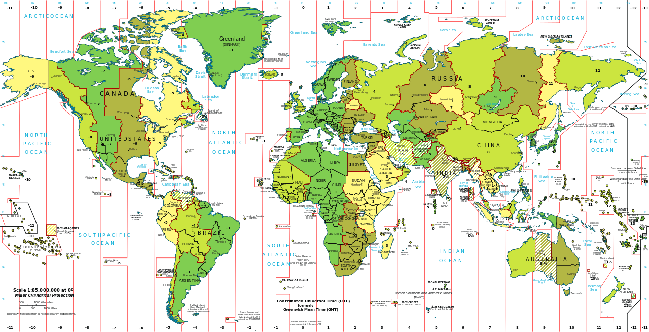 Zulu Time Zone Map An Introduction On Time Zones - Vortex